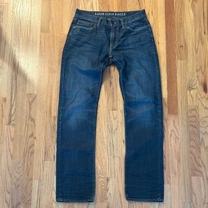 American Eagle Outfitters Men's Dark Blue Slim Jeans